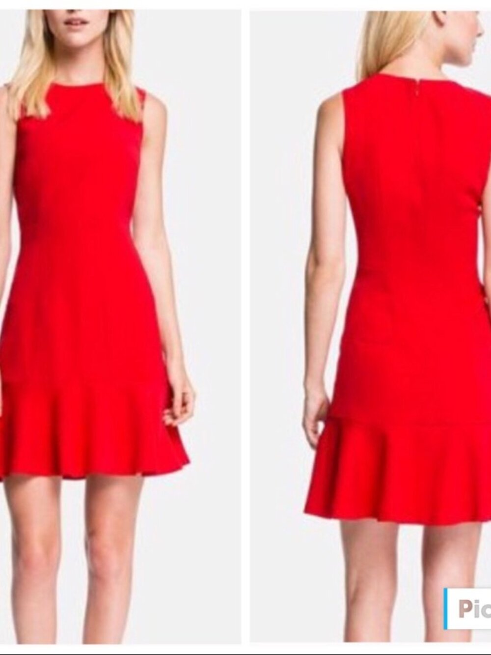 1. State Red Sleeveless Dress Sz 2 Classic Fit